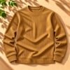 Stylish Crew Neck Ribbed Sweatshirt